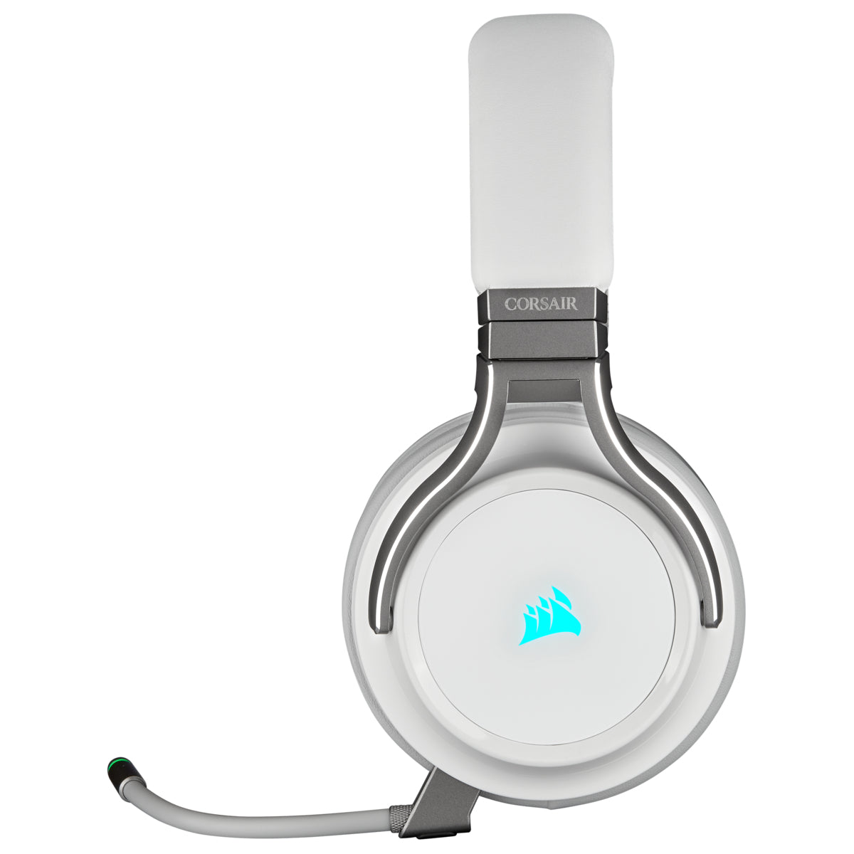 Audífonos Corsair (CA-9011186-NA) Virtuoso Inalámbricos 7.1 Canales USB-C/Micrófono Comp. PC RGB Blanco