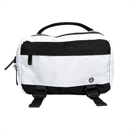 Mochila TechZone Smartbag Gris con Negro con Organizador tipo Cangurera con Multiples Bolsillos y Correras Portabotellas