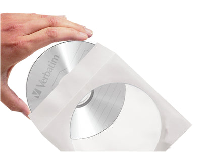 Sobres de Papel Verbatim C/Ventana Transparente para CD/DVD C/100