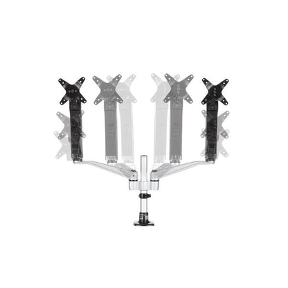 StarTech.com ARMDUAL30 soporte para pantalla plana 76.2 cm (30") Escritorio Negro, Plata
