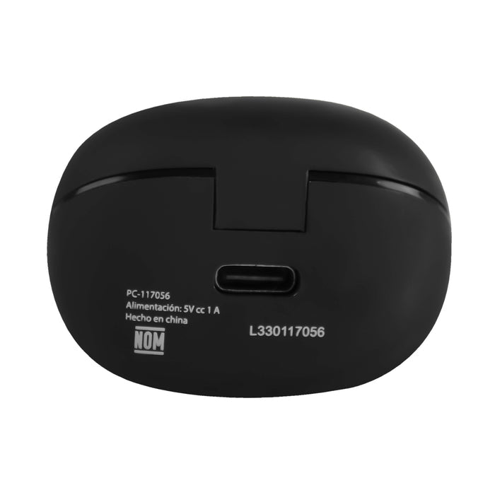 Audífonos Inalámbricos Perfect Choice TWS Mini Tiny Beats con Indicador de Carga Color Negro
