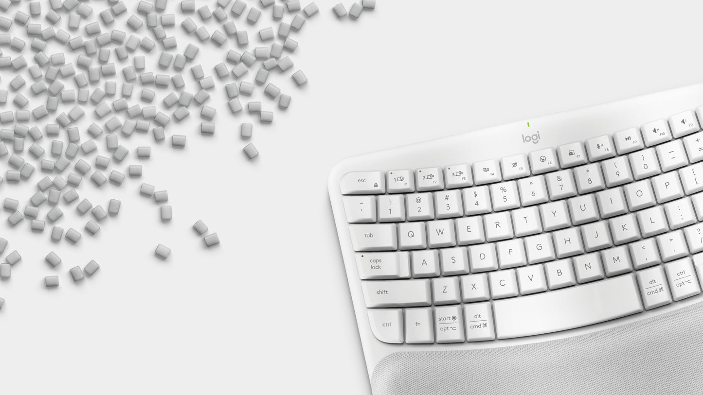 Teclado Inalámbrico Logitech Wave Keys Alcance 10 m Color Blanco