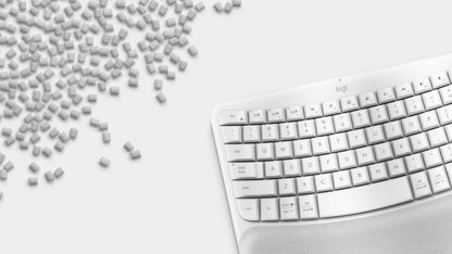 Teclado Inalámbrico Logitech Wave Keys Alcance 10 m Color Blanco