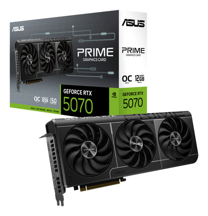 Tarjeta Video Asus Prime SFF GeForce RTX5070 OC 12GB Triple Fan GDDR7 PCIe 5.0 1xHDMI 3xDP