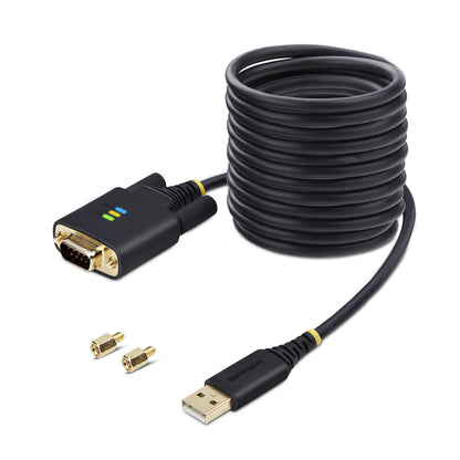 StarTech.com 1P10FFC-USB-SERIAL cable serial Negro USB tipo A DB-9