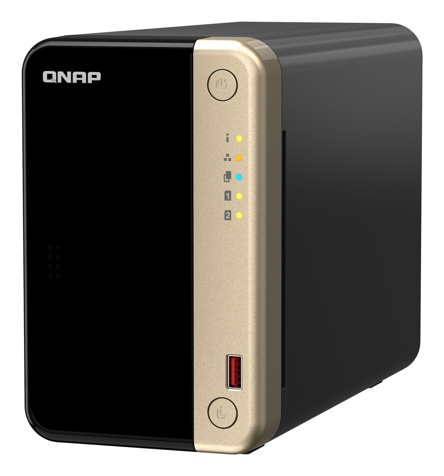 QNAP TS-264 NAS Tower Intel® Celeron® N5095 8 GB 0 TB QNAP Turbo System Negro, Oro