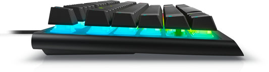 Teclado gamer Alienware AW420K mecánico TKL, retroiluminación RGB, alámbrico USB, negro