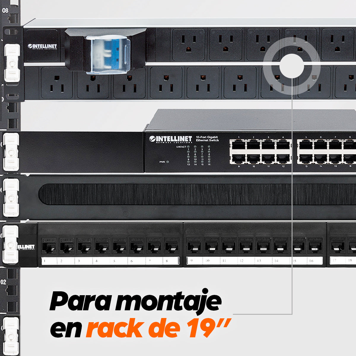 Intellinet 714075 accesorio para rack Barra eléctrica