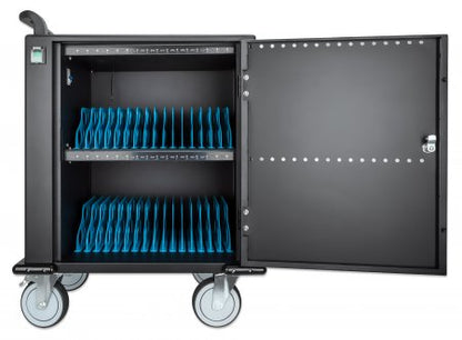 Manhattan 716000 carrito o armario de dispositivo portátil Carrito de manejo de dispositivos portátiles Negro
