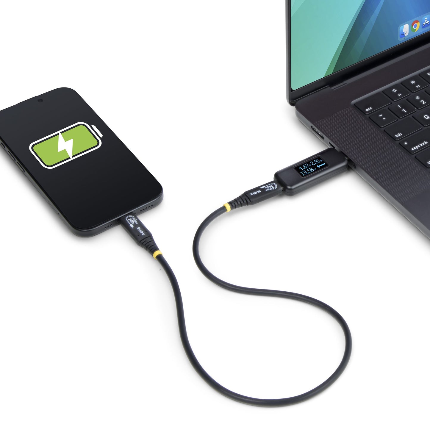 StarTech.com USBC-PWRTESTER comprobador de suministro de energía Negro