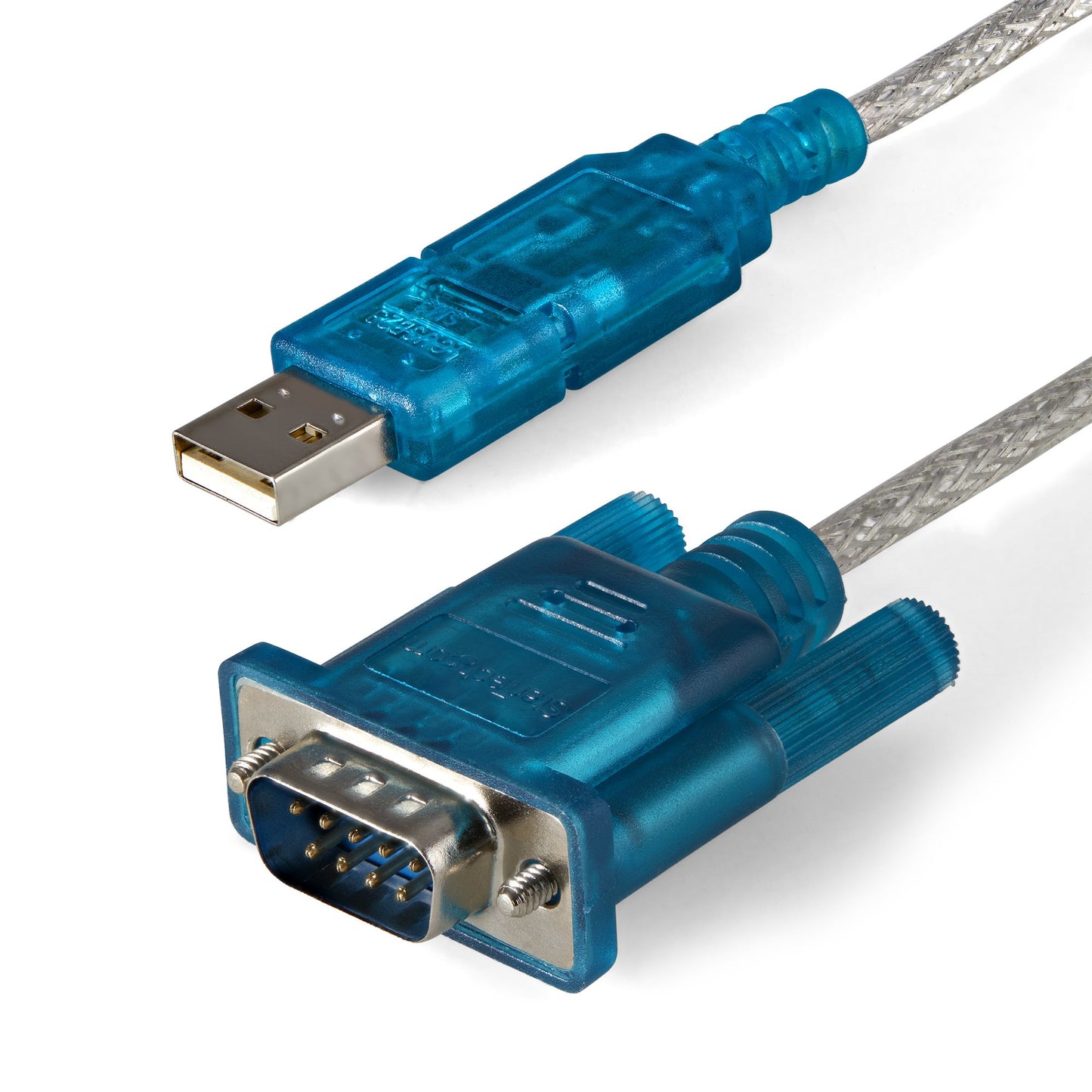 StarTech.com ICUSB232SM3 cambiadores de género de cables DB-9 USB 2.0 A Azul, Transparente