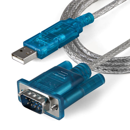 StarTech.com ICUSB232SM3 cambiadores de género de cables DB-9 USB 2.0 A Azul, Transparente