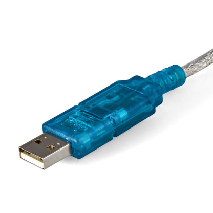 StarTech.com ICUSB232SM3 cambiadores de género de cables DB-9 USB 2.0 A Azul, Transparente