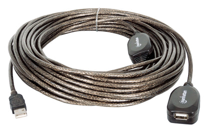 Cable Manhattan USB 2.0 Alta Velocidad Extensión Activa 20m Color Negro