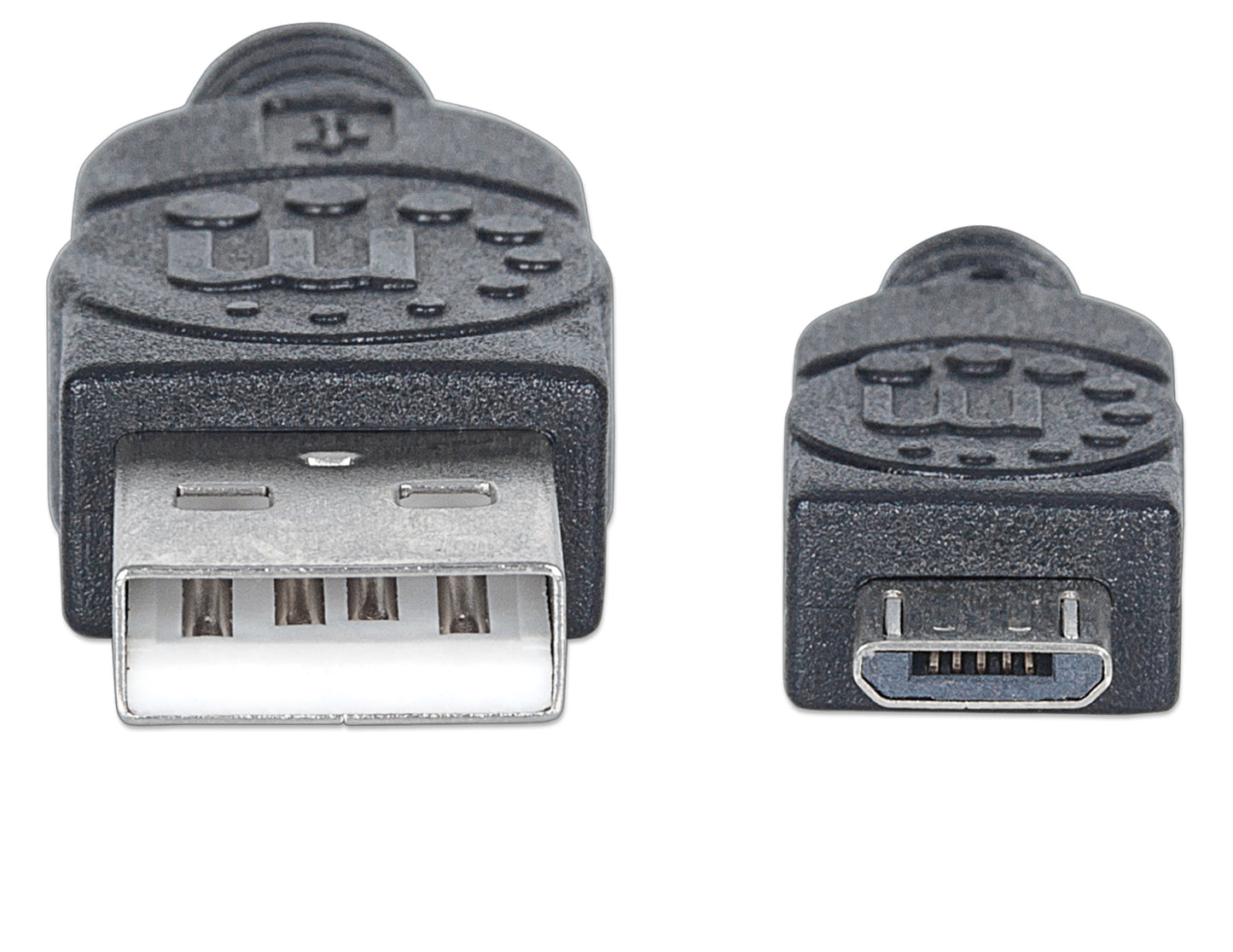 Cable Manhattan USB-A Micro USB-B 2.0 Alta Velocidad 0.5m Color Negro