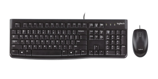 Teclado y Mouse Logitech MK120 Alámbrico USB Color Negro