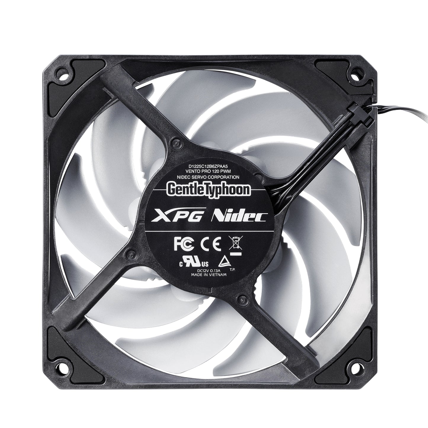 Ventilador XPG Vento PRO 120mm 2150RPM Negro Blanco