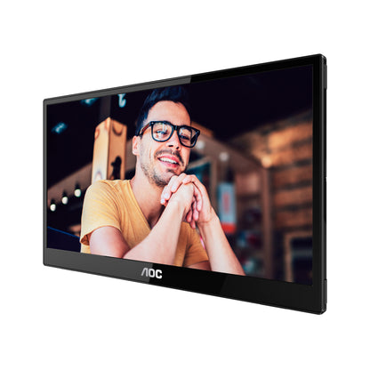 Monitor AOC 15.6" Portátil IPS 1920x1080 60Hz 1 xType-C para Potencia de Señal DP ALT 1 xType-C