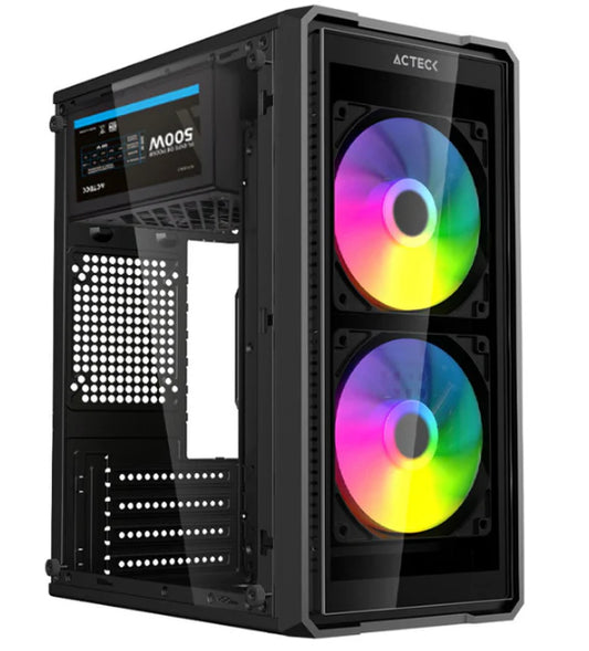 Acteck DOOM ULTRA CRYSTAL GI750C Mini Tower Negro 500 W