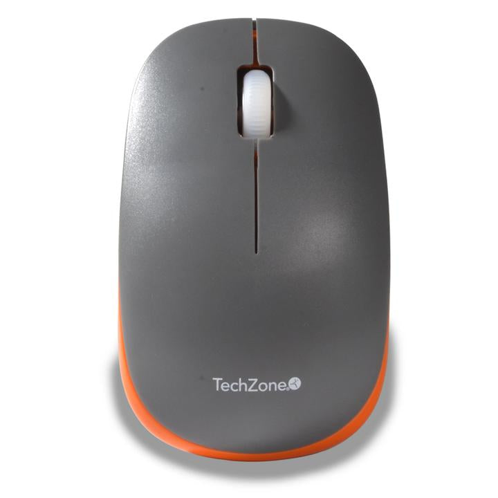 Kit Teclado y Mouse TechZone Inalámbrico Ergonómico Retro Plug-Play 85 Teclas Win/Mac Mouse Óptico USB 3 Botones 1200dpi