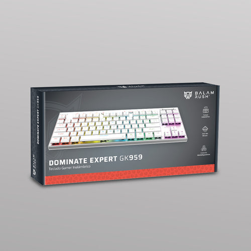 Balam Rush BR-940412 teclado Juego USB + Bluetooth QWERTY Español, Inglés Blanco