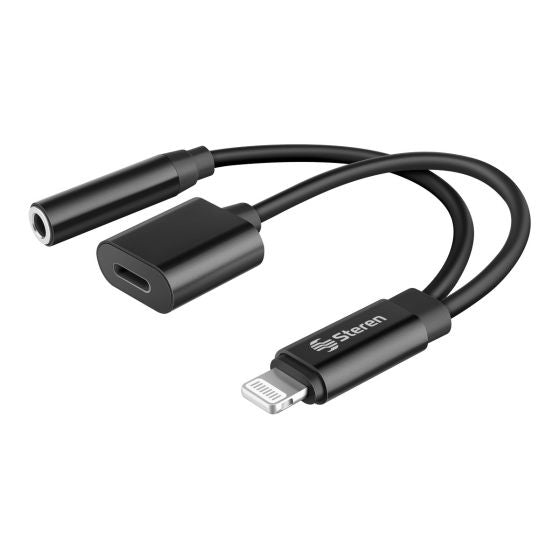 CABLE ADAPTADOR STEREN LIGHTNING A 35MM Y CARG