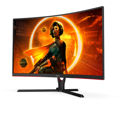 Monitor AOC 31.5" Gaming Curvo C32G3E Led 1920x1080 Full HD FreeSync 165Hz HDMI DisplayPort Negro