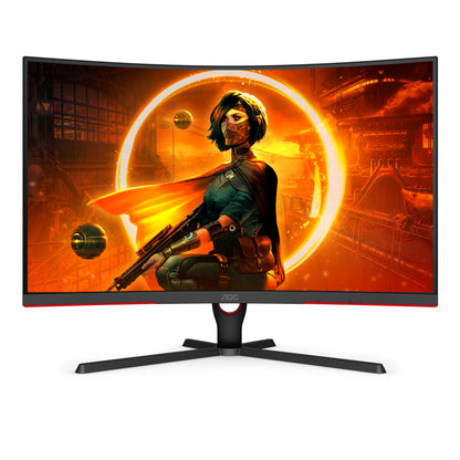 Monitor AOC 31.5" Gaming Curvo C32G3E Led 1920x1080 Full HD FreeSync 165Hz HDMI DisplayPort Negro