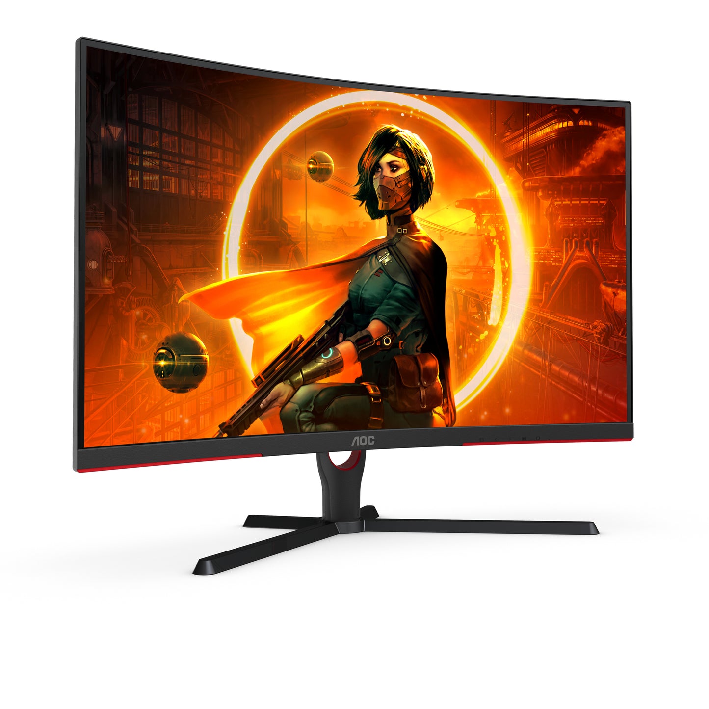 Monitor AOC 31.5" Gaming Curvo C32G3E Led 1920x1080 Full HD FreeSync 165Hz HDMI DisplayPort Negro