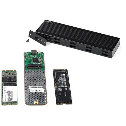 StarTech.com SM2E1BMU31C caja para disco duro externo Carcasa para SSD Negro