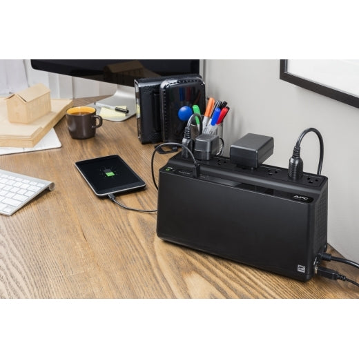 APC BE600M1-LM sistema de alimentación ininterrumpida (UPS) 0.6 kVA 330 W 7 salidas AC