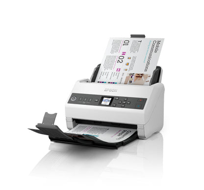 Epson DS-730N Escáner alimentado con hojas 600 x 600 DPI A4 Negro, Gris