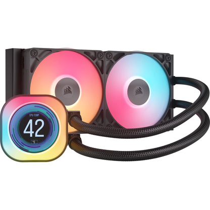 Enfriamiento Líquido Corsair iCUE LINK TITAN 240 RX LCD 240mm 1851 1700 AM4 AM5 Negro