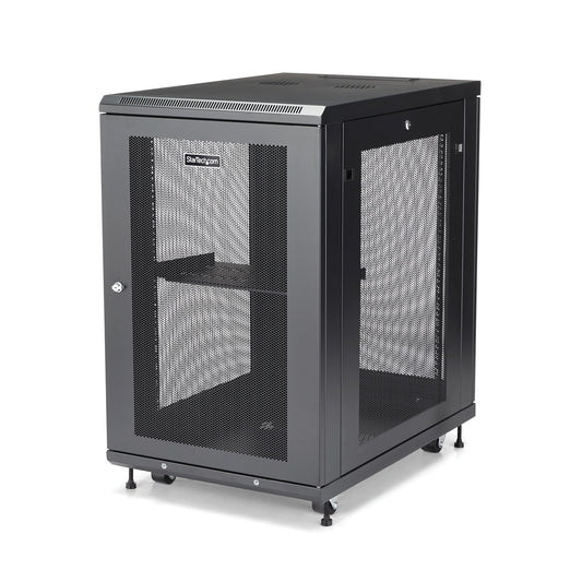 StarTech.com RK1833BKM armario rack Rack o bastidor independiente Negro