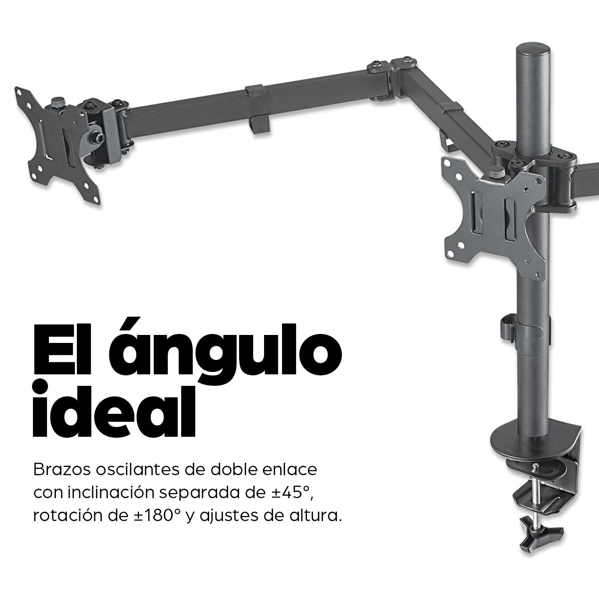 Manhattan 461658 soporte para pantalla plana 68.6 cm (27") Negro