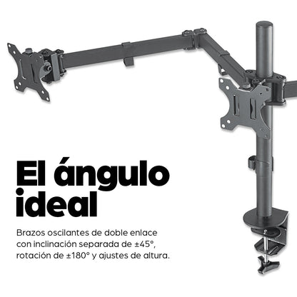 Manhattan 461658 soporte para pantalla plana 68.6 cm (27") Negro