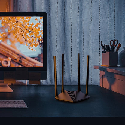 Router Mercusys by TP-Link Dual-Band Wi-Fi Gigabit 300Mbps at 2 4 GHz 867Mbps at 5 GHz 4×Fixed External Antennas AC1200