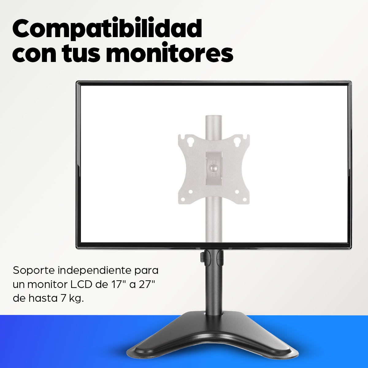 Manhattan 462037 soporte para pantalla plana 68.6 cm (27") Escritorio Negro