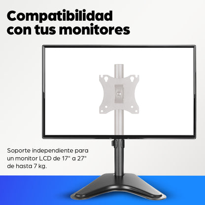 Manhattan 462037 soporte para pantalla plana 68.6 cm (27") Escritorio Negro