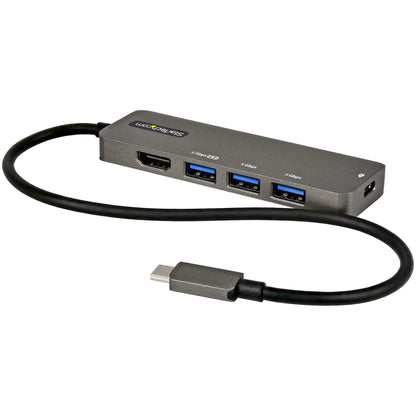 StarTech.com DKT30CHPD3 base para laptop o replicador de puertos USB 3.2 Gen 1 (3.1 Gen 1) Type-C Negro, Gris