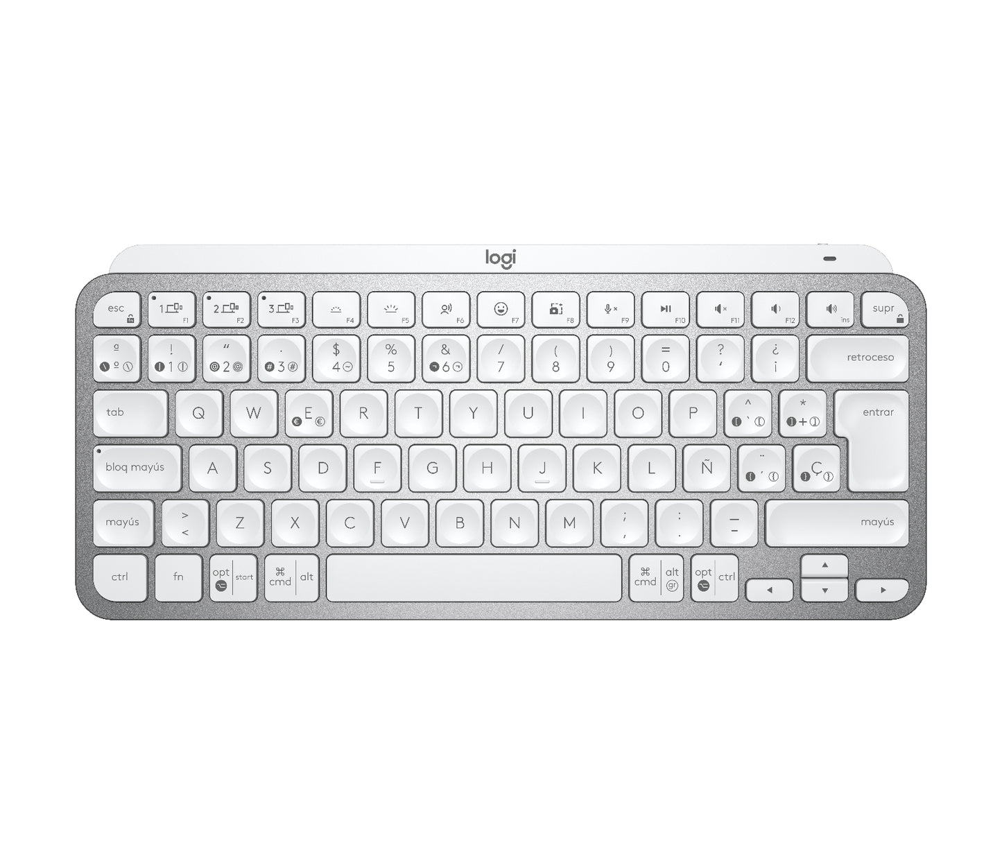 Logitech 920-010477 teclado Universal RF inalámbrico + bluetooth QWERTY Español Gris
