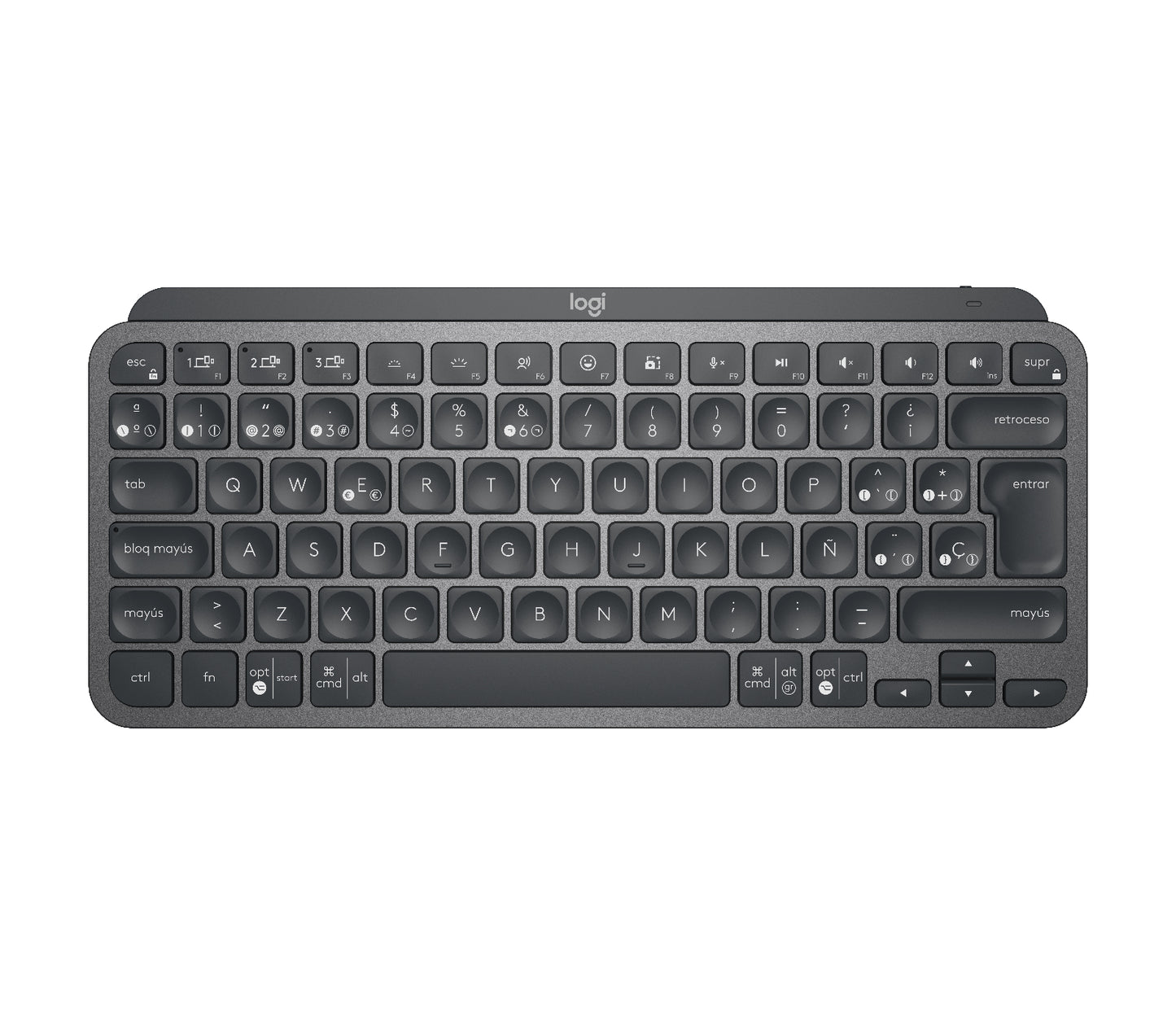 Logitech 920-010476 teclado Universal RF inalámbrico + bluetooth QWERTY Español Grafito