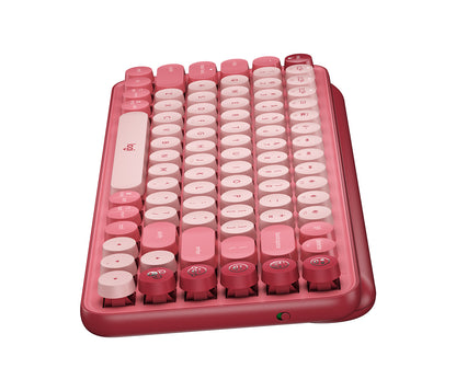 Teclado Logitech POP KEYS Inalámbrico con Función Emojis Personalizables Blast Color Amarillo-Negro
