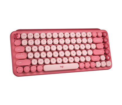 Teclado Logitech POP KEYS Inalámbrico con Función Emojis Personalizables Blast Color Amarillo-Negro