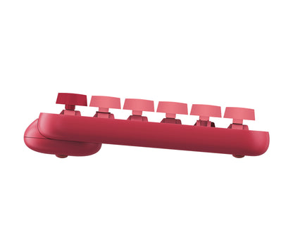 Teclado Logitech Pop Mecánico Teclas Emoji Personalizables Color Rosa Coral