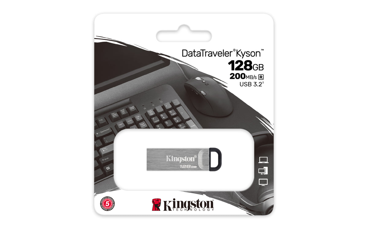 Memoria USB Kingston DataTraveler Kyson 128 GB 3.2 Gen1 Color Gris