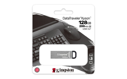 Memoria USB Kingston DataTraveler Kyson 128 GB 3.2 Gen1 Color Gris