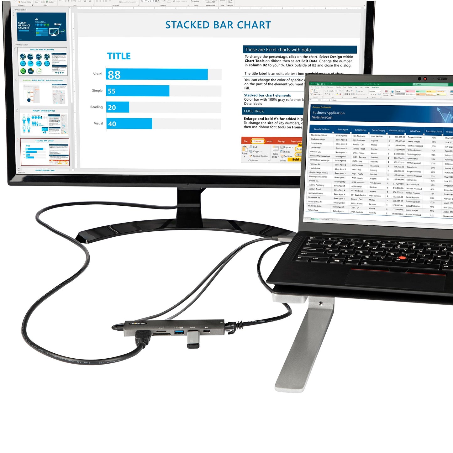 StarTech.com DKT30CHSDPD1 base para laptop o replicador de puertos Alámbrico USB 3.2 Gen 1 (3.1 Gen 1) Type-C Negro, Gris