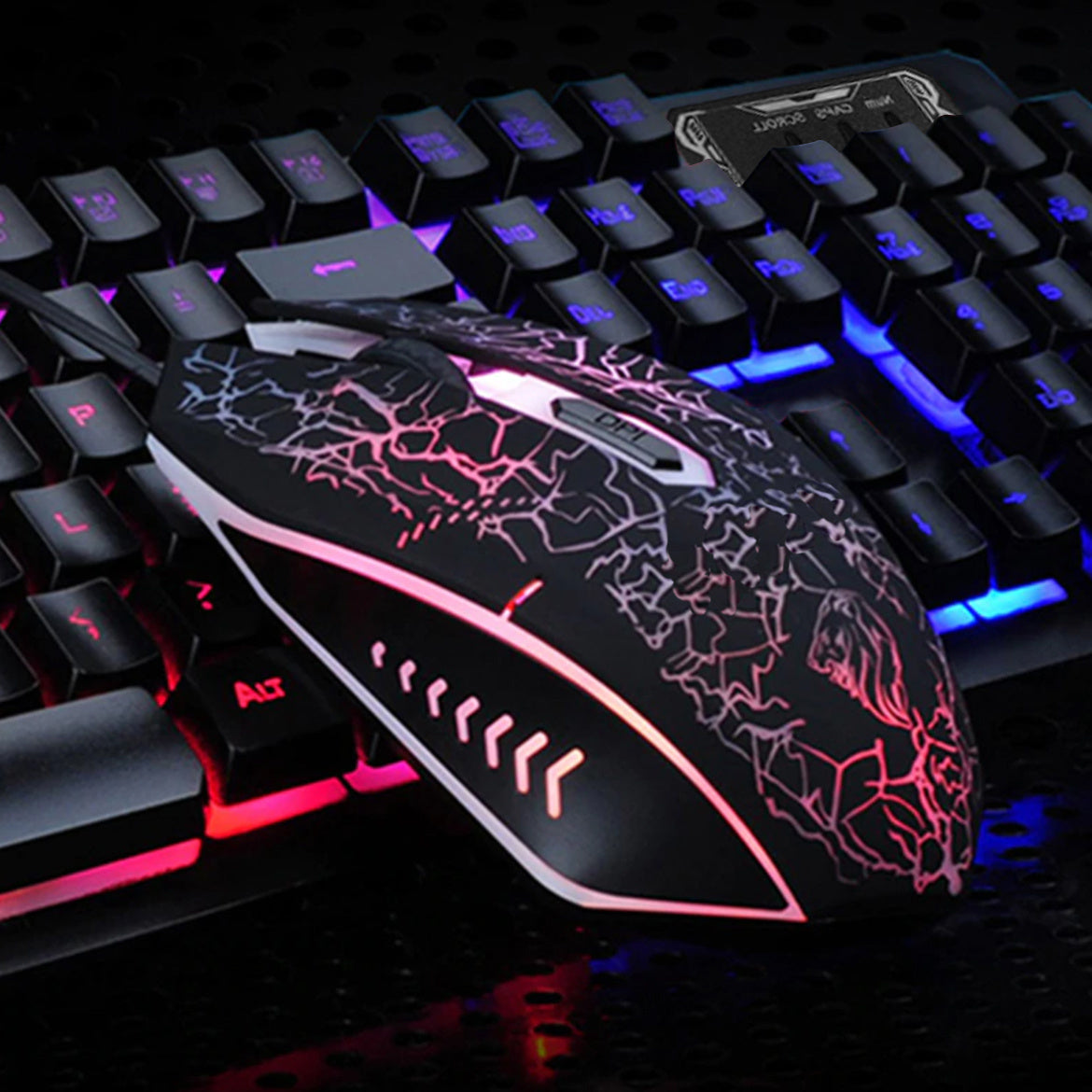 BRobotix 458977 teclado Ratón incluido Juego USB Negro