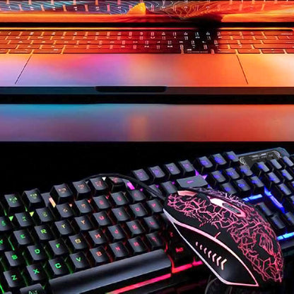 BRobotix 458977 teclado Ratón incluido Juego USB Negro